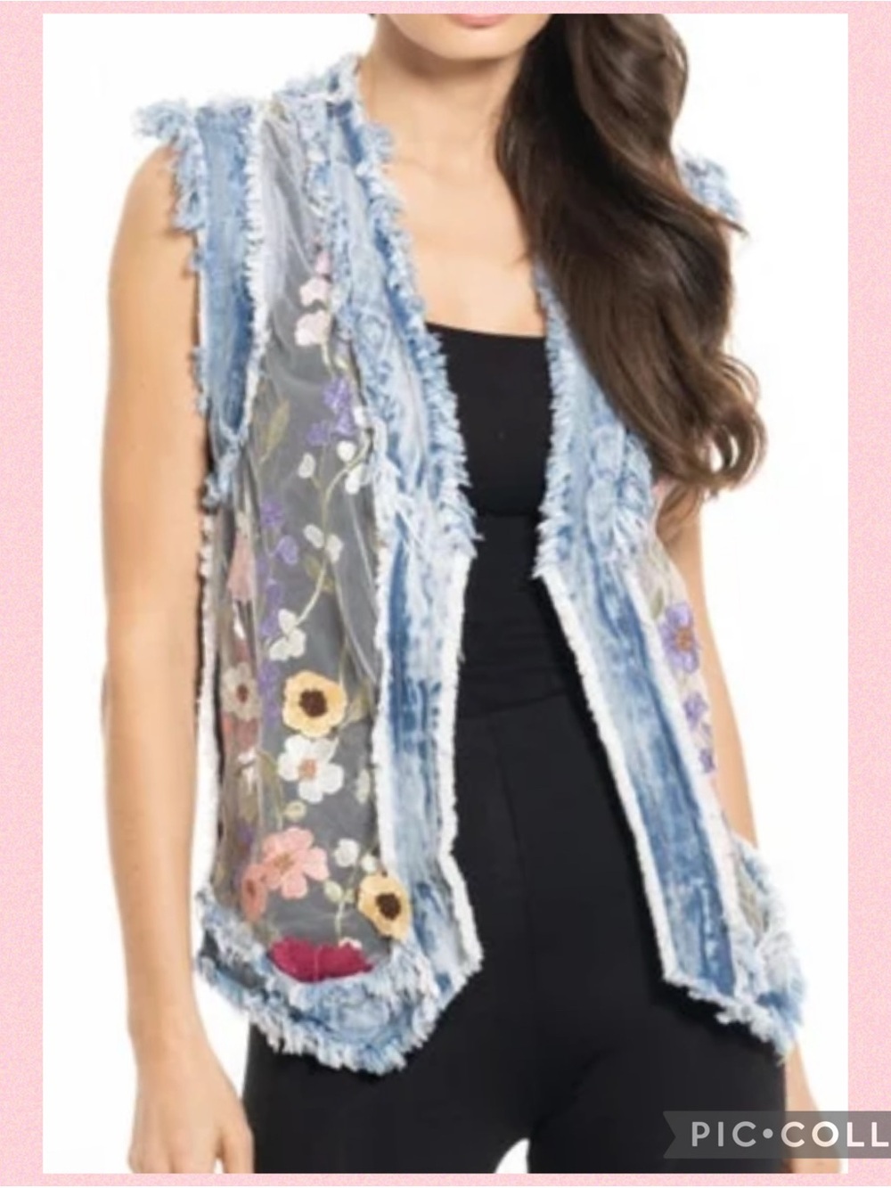 💖Adore Denim Embroidered Vest💖